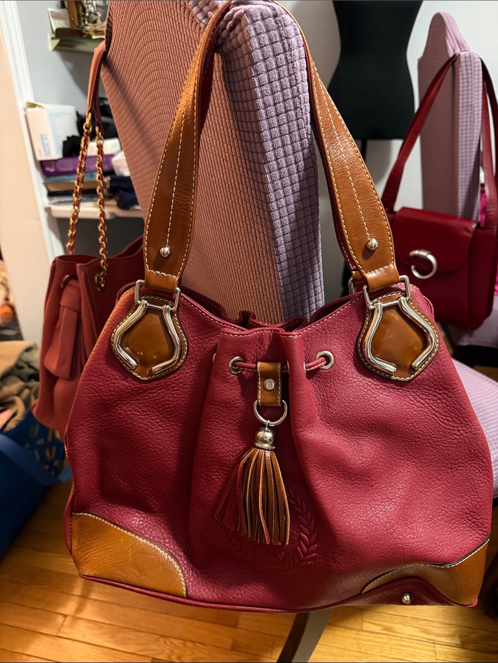 Authentic Arnaldo Bassini Italian Leather bag